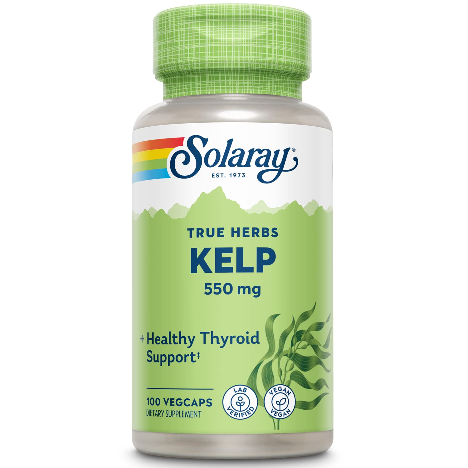 Foto 2 pulgar | Suplemento Solaray Kelp 550 Mg Con Ácido Fólico 100 Cápsulas Vegetales - Venta Internacional.