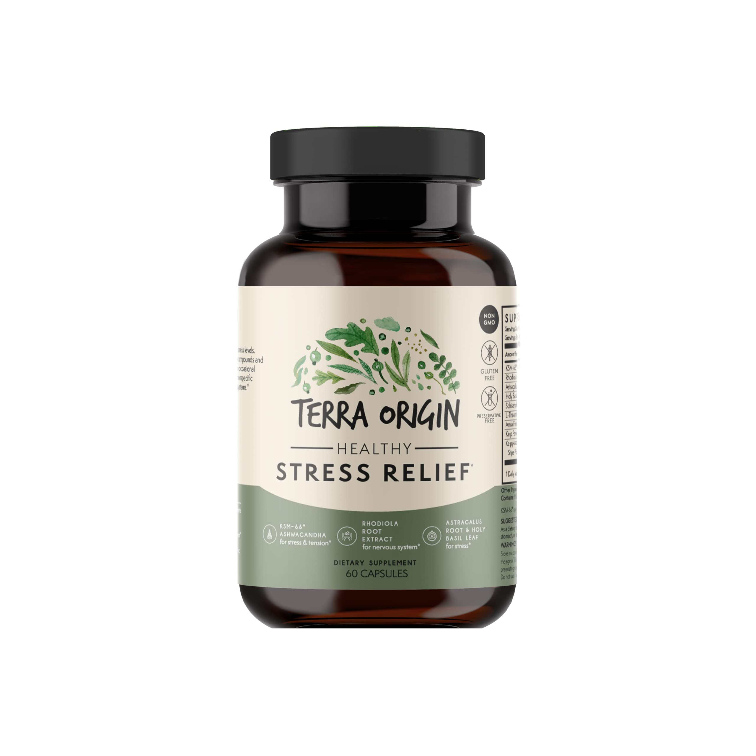 Suplemento Terra Origin Healthy Stress Relief 60 Cápsulas - Venta Internacional.