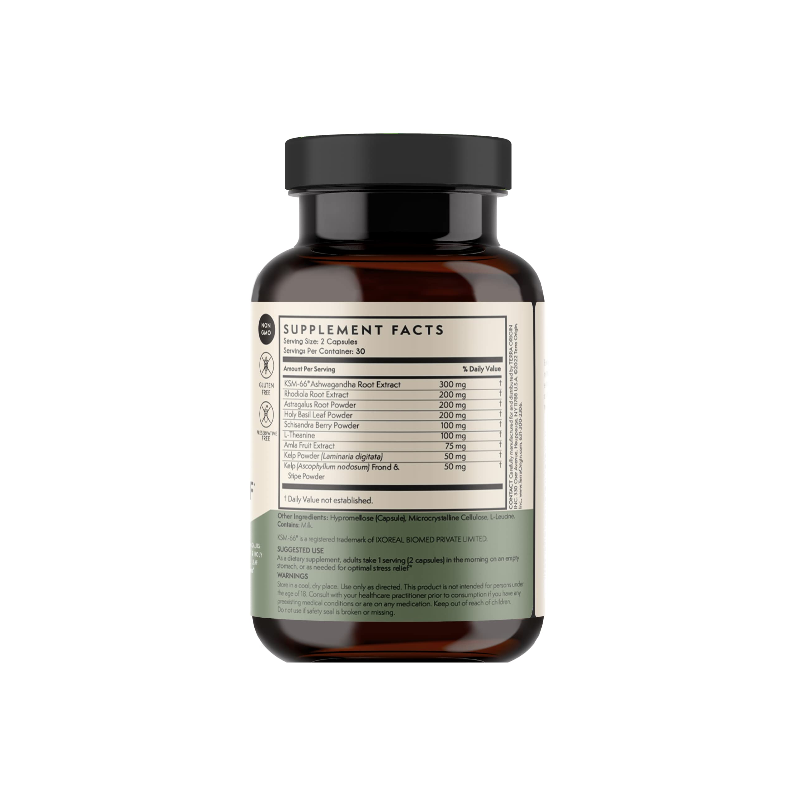 Foto 2 | Suplemento Terra Origin Healthy Stress Relief 60 Cápsulas - Venta Internacional.