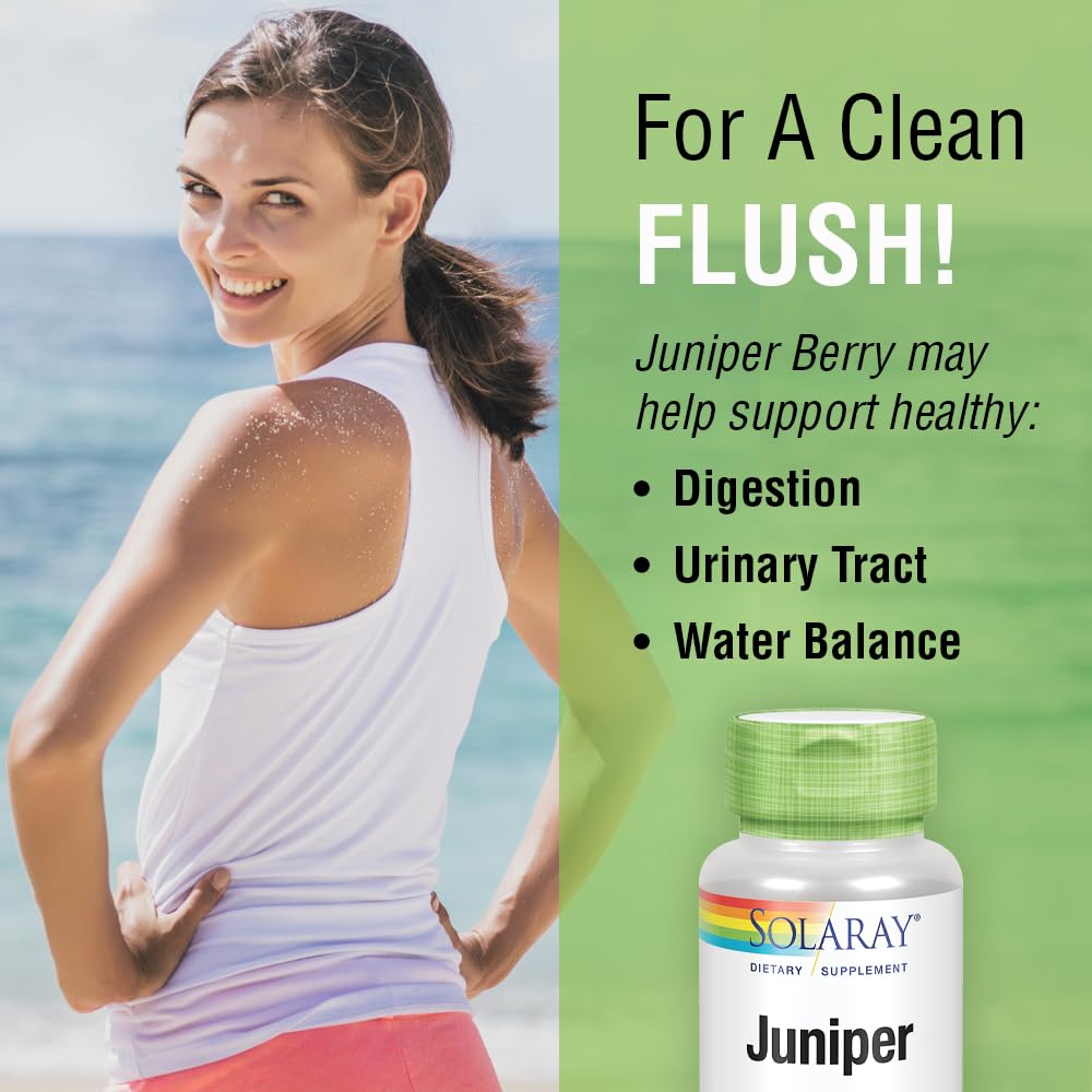 Foto 5 pulgar | Suplemento Solaray Juniper Berry 450 Mg 100 Cápsulas Vegetales - Venta Internacional.