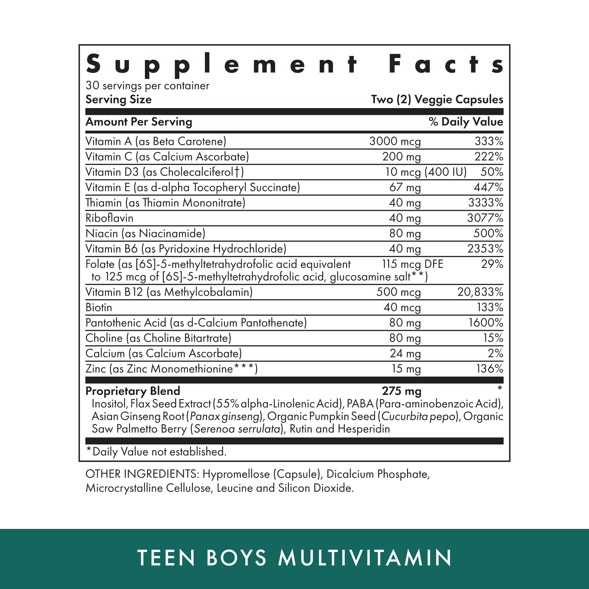 Foto 3 pulgar | Suplemento Naturopathic Teen Boys De Michael's Health 60 Cápsulas - Venta Internacional