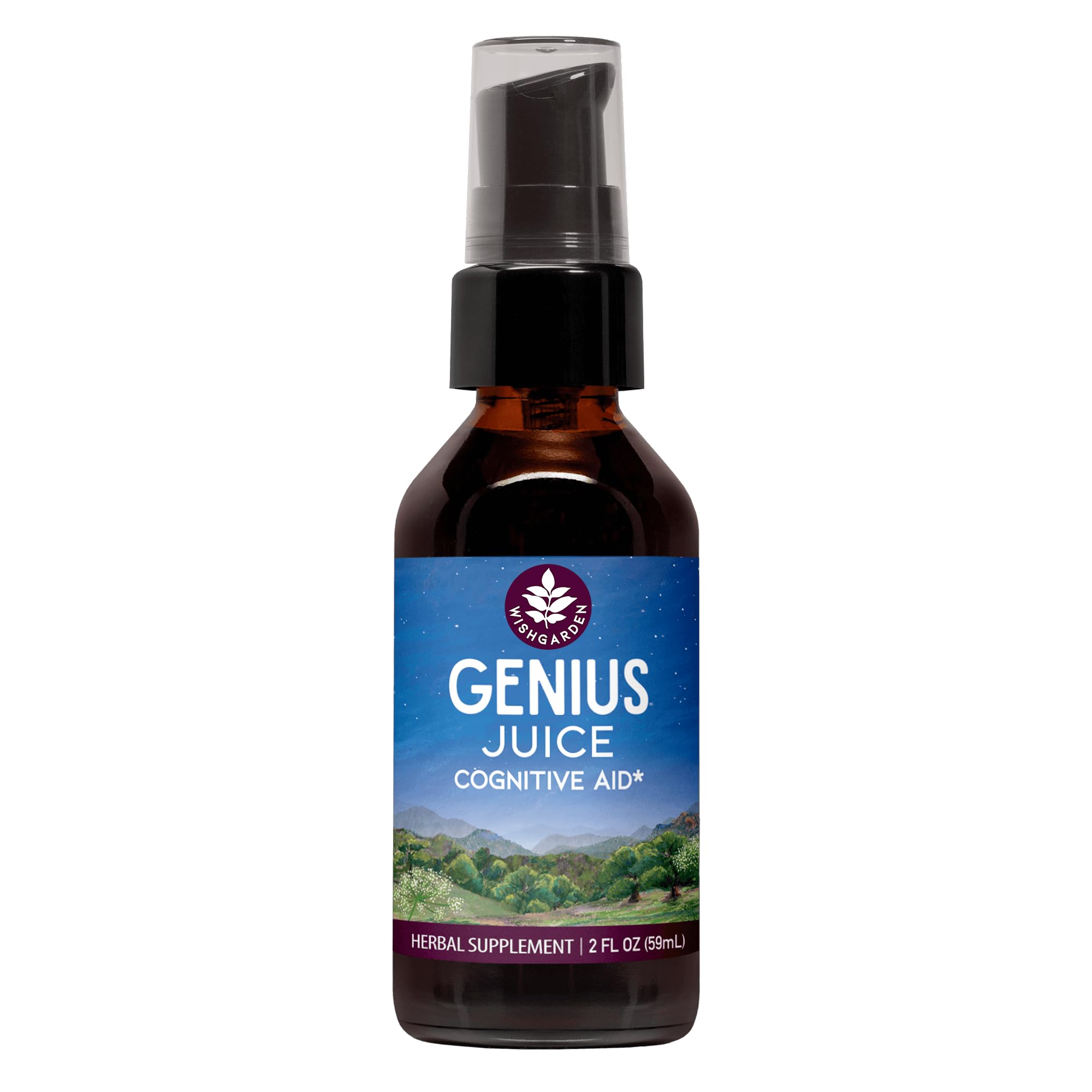 Suplemento Wishgarden Herbs Genius Juice Brain Booster 60 Ml - Venta Internacional.