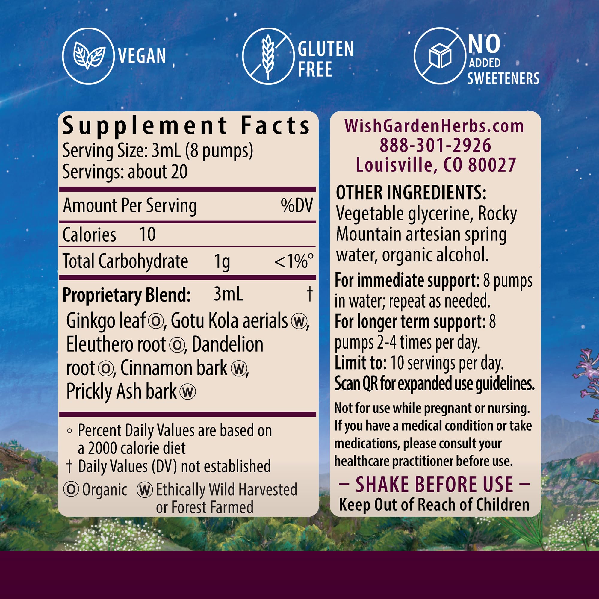 Foto 3 pulgar | Suplemento Wishgarden Herbs Genius Juice Brain Booster 60 Ml - Venta Internacional.