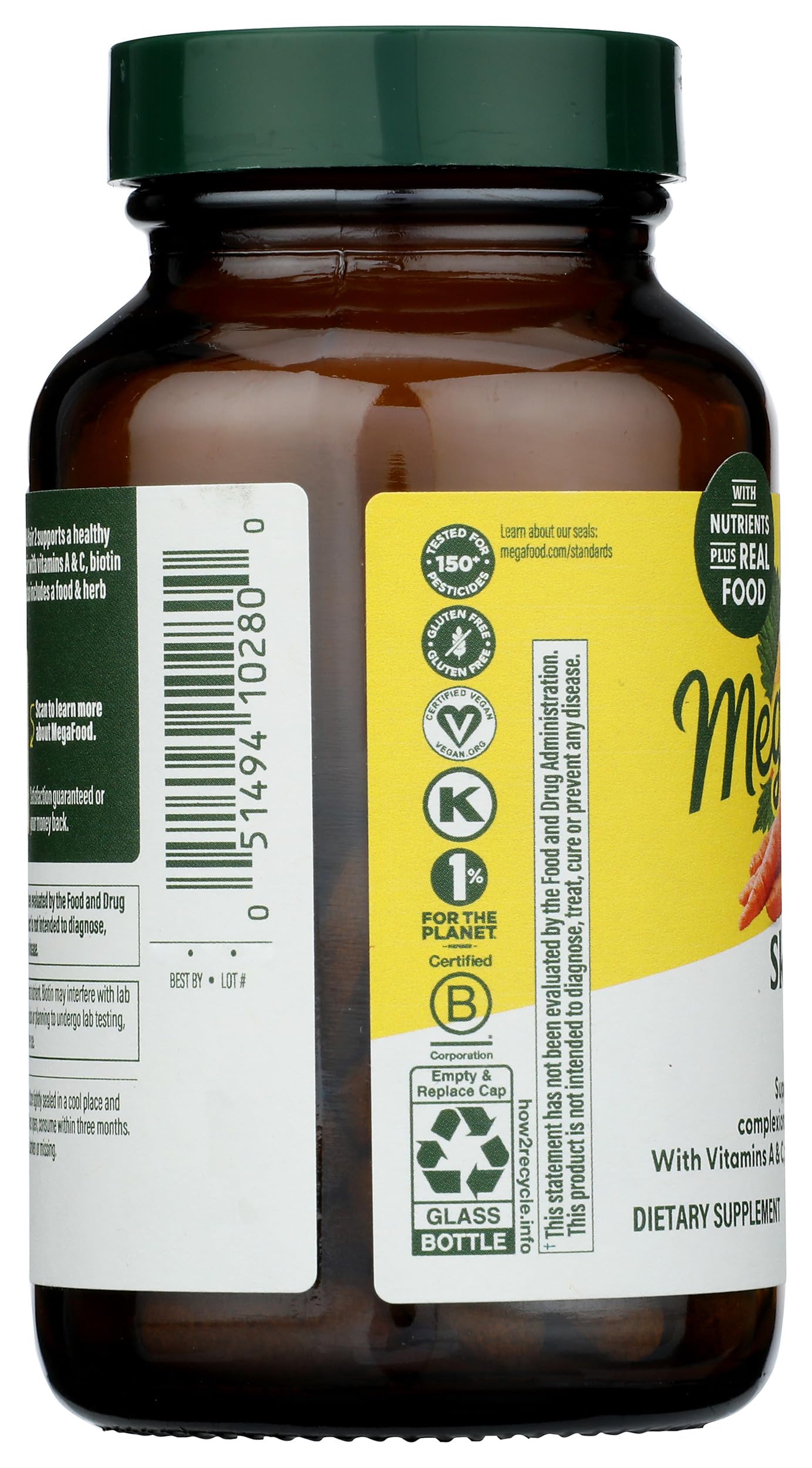 Foto 7 pulgar | Suplemento Megafood Skin Hair & Nails 60 Comprimidos - Venta Internacional.