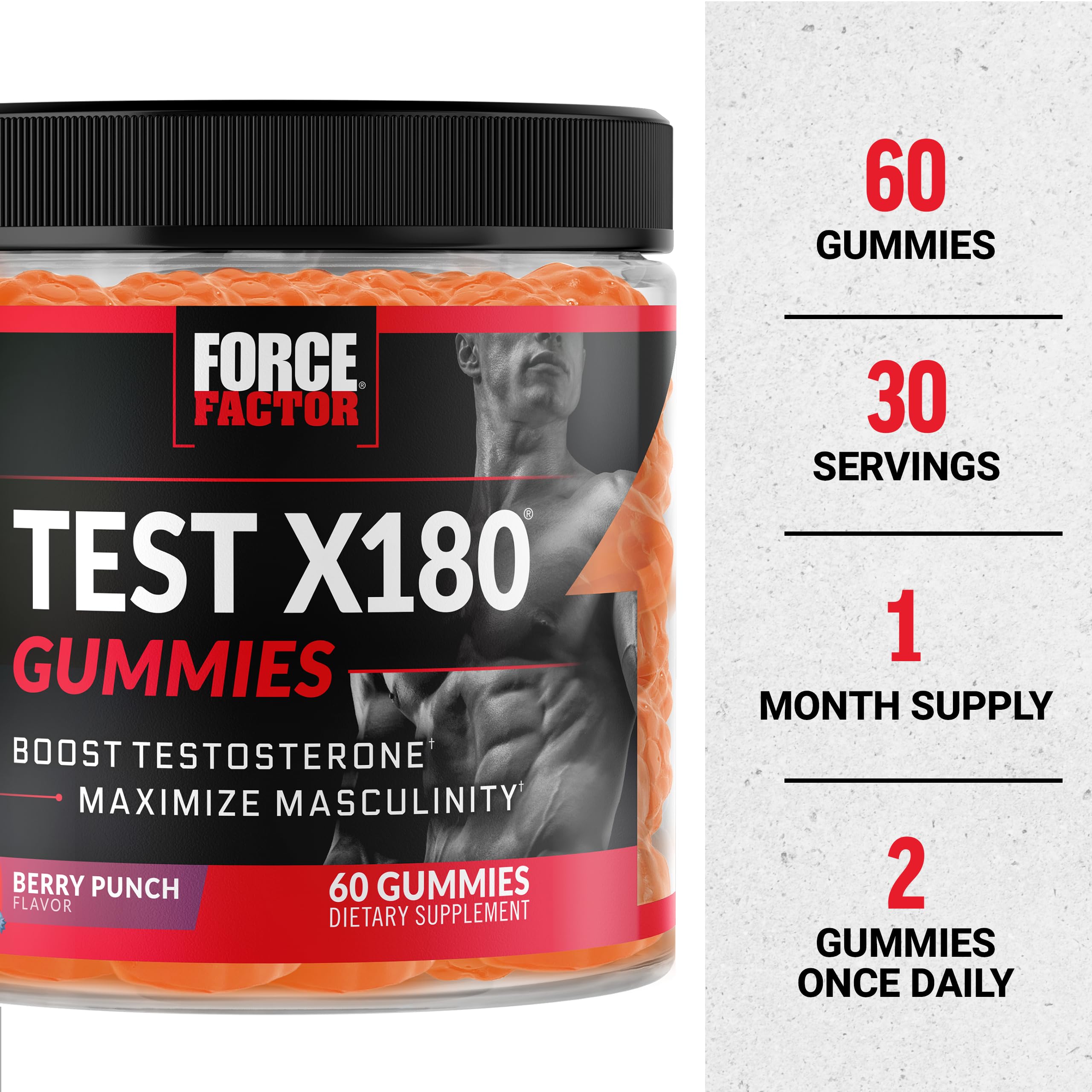 Foto 5 pulgar | Gomitas Booster Force Factor Test X180 De 60 Unidades - Venta Internacional.