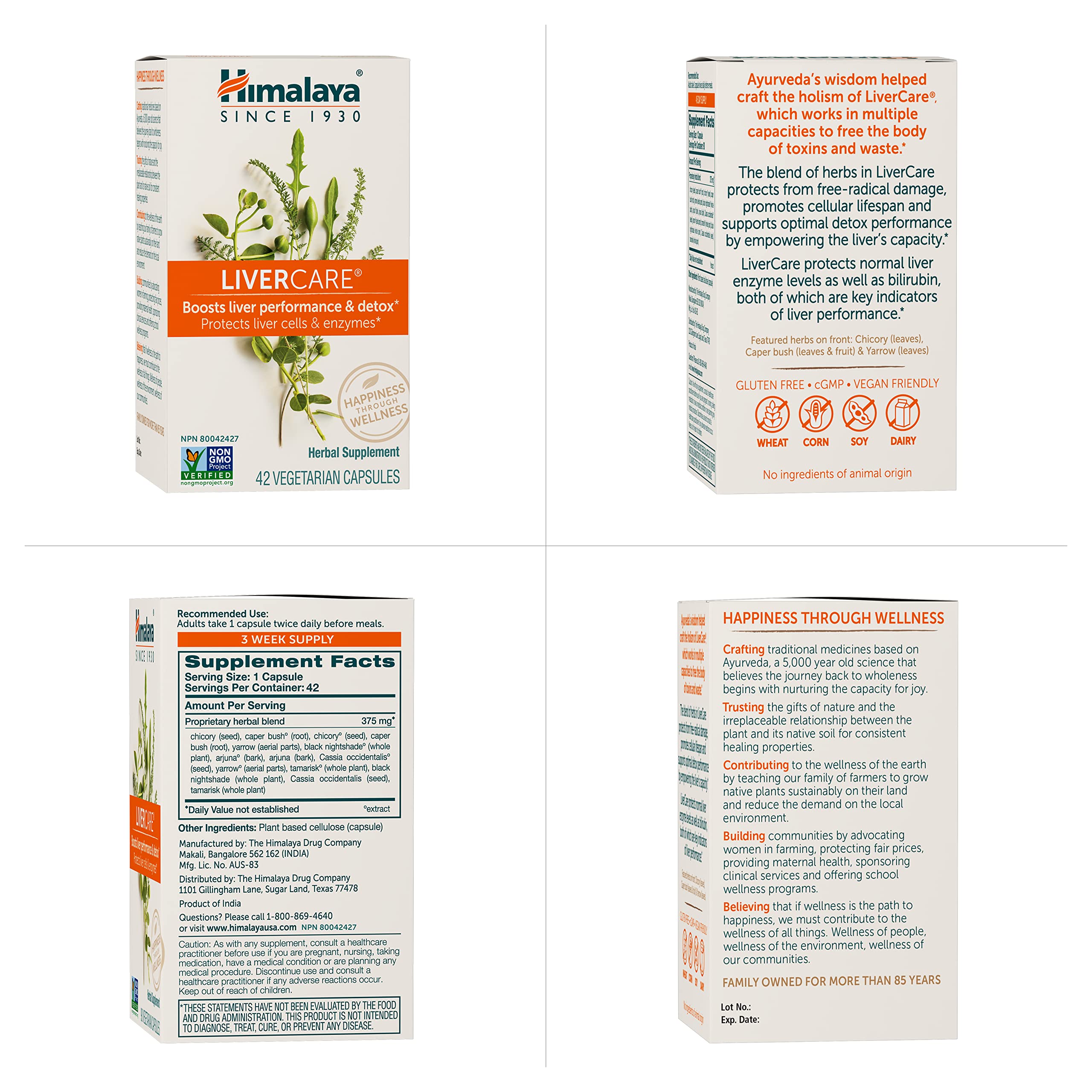 Foto 8 pulgar | Suplemento Himalaya Livercare 375 Mg 42 Cápsulas Durante 3 Semanas - Venta Internacional.