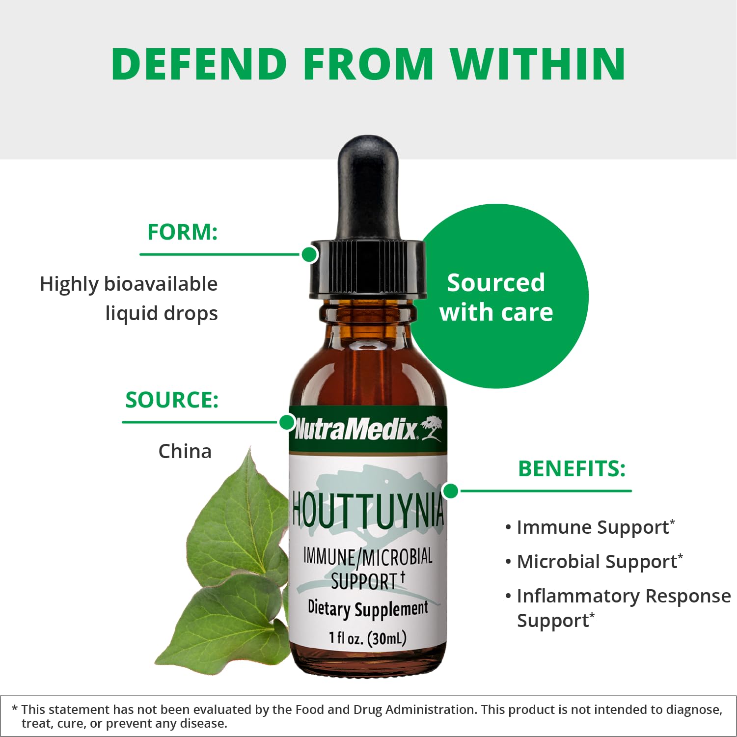 Foto 5 pulgar | Tintura Nutramedix Houttuynia Gastrointestinal 30 Ml - Venta Internacional.