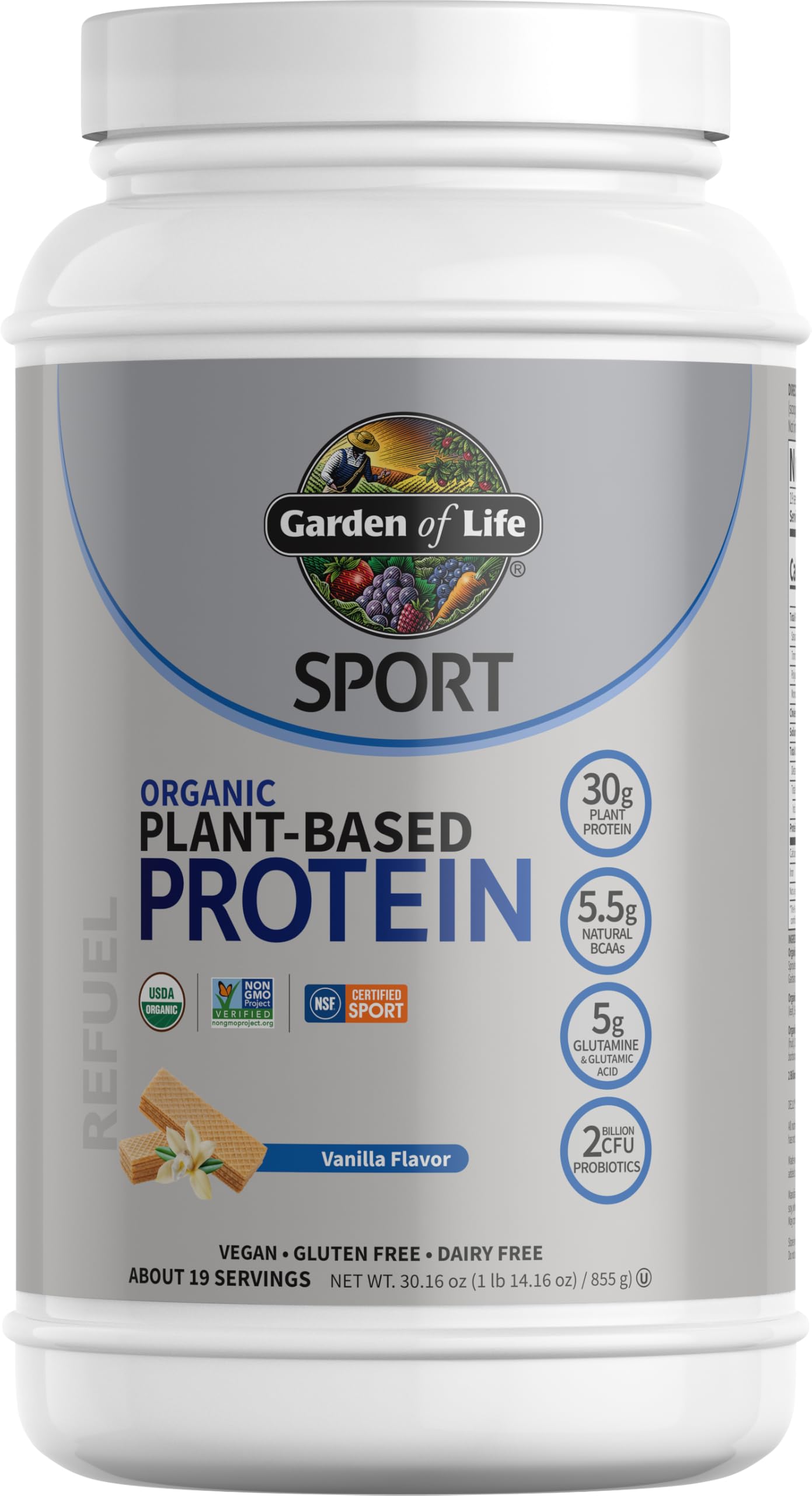 Foto 2 pulgar | Proteína En Polvo Garden Of Life Sport Vanilla 19 Porciones - Venta Internacional.