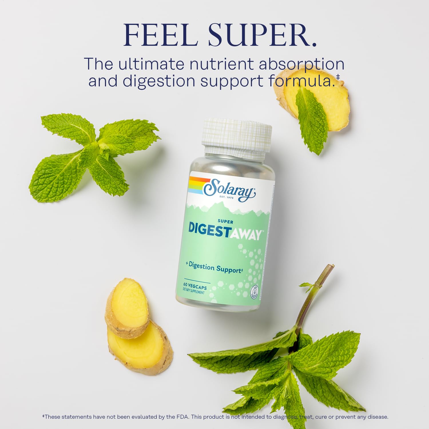 Foto 4 pulgar | Enzimas Digestivas Solaray Super Digestaway 60 Cápsulas Vegetarianas - Venta Internacional.