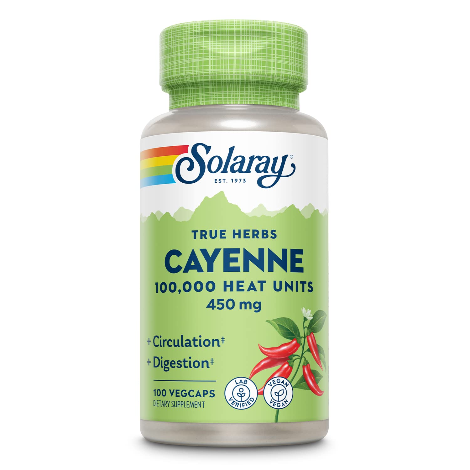 Foto 2 pulgar | Suplemento Solaray De Pimienta De Cayena, 450 Mg, 100 000 Unidades De Calor - Venta Internacional.