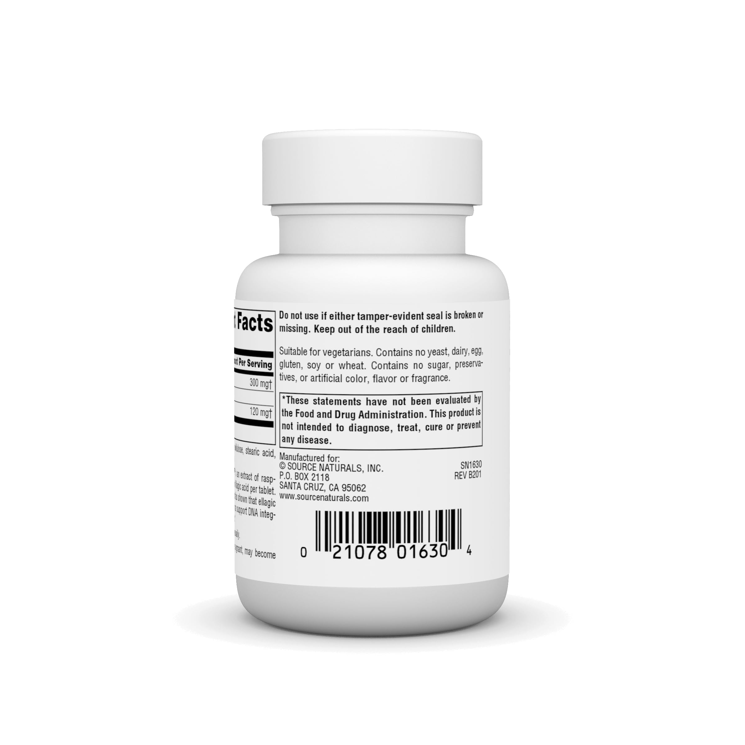 Foto 4 pulgar | Supplement Source Naturals Ellagic Active 300 Mg 60 Comprimidos - Venta Internacional.