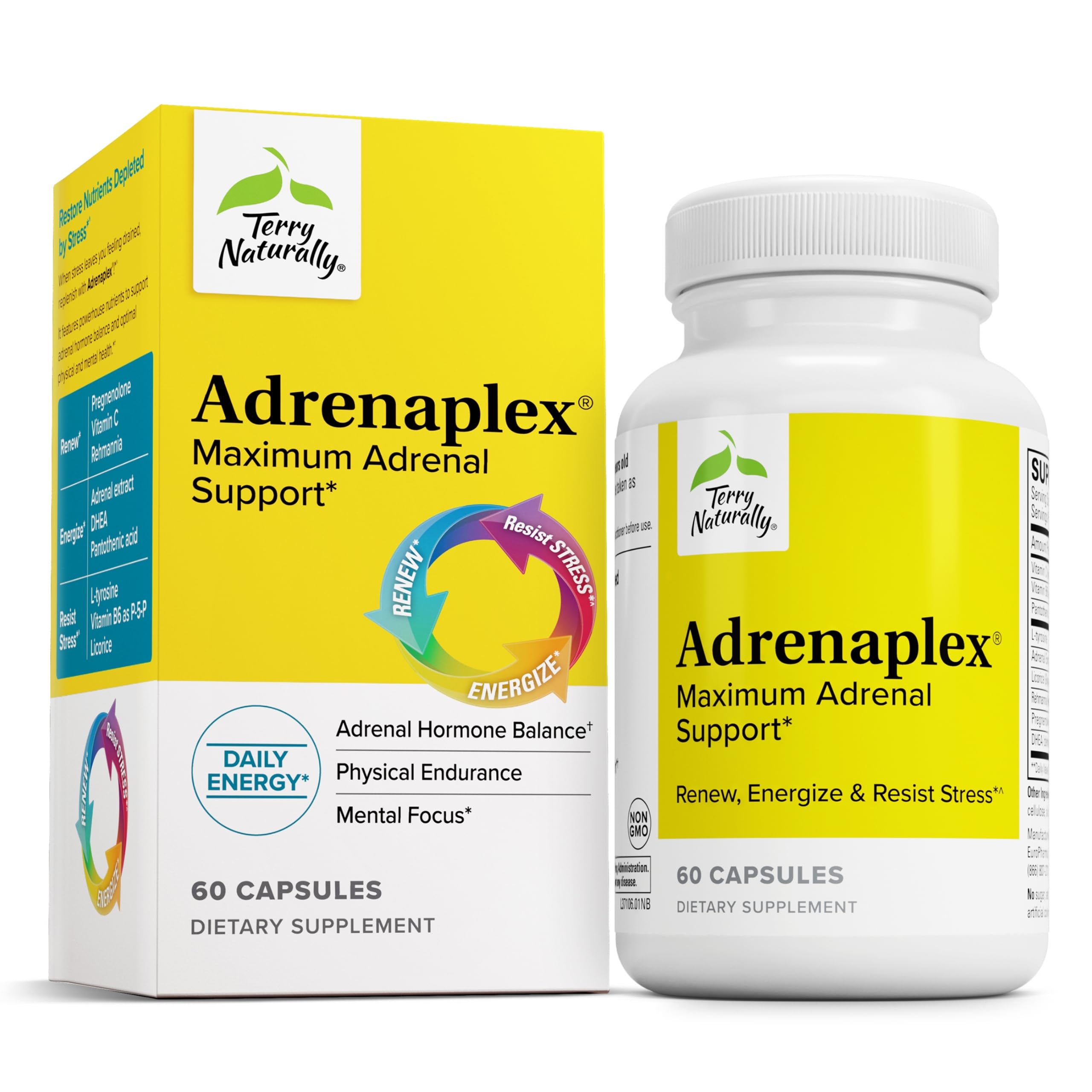 Suplemento Dietético Terry Naturally Adrenaplex 60 Cápsulas - Venta Internacional.