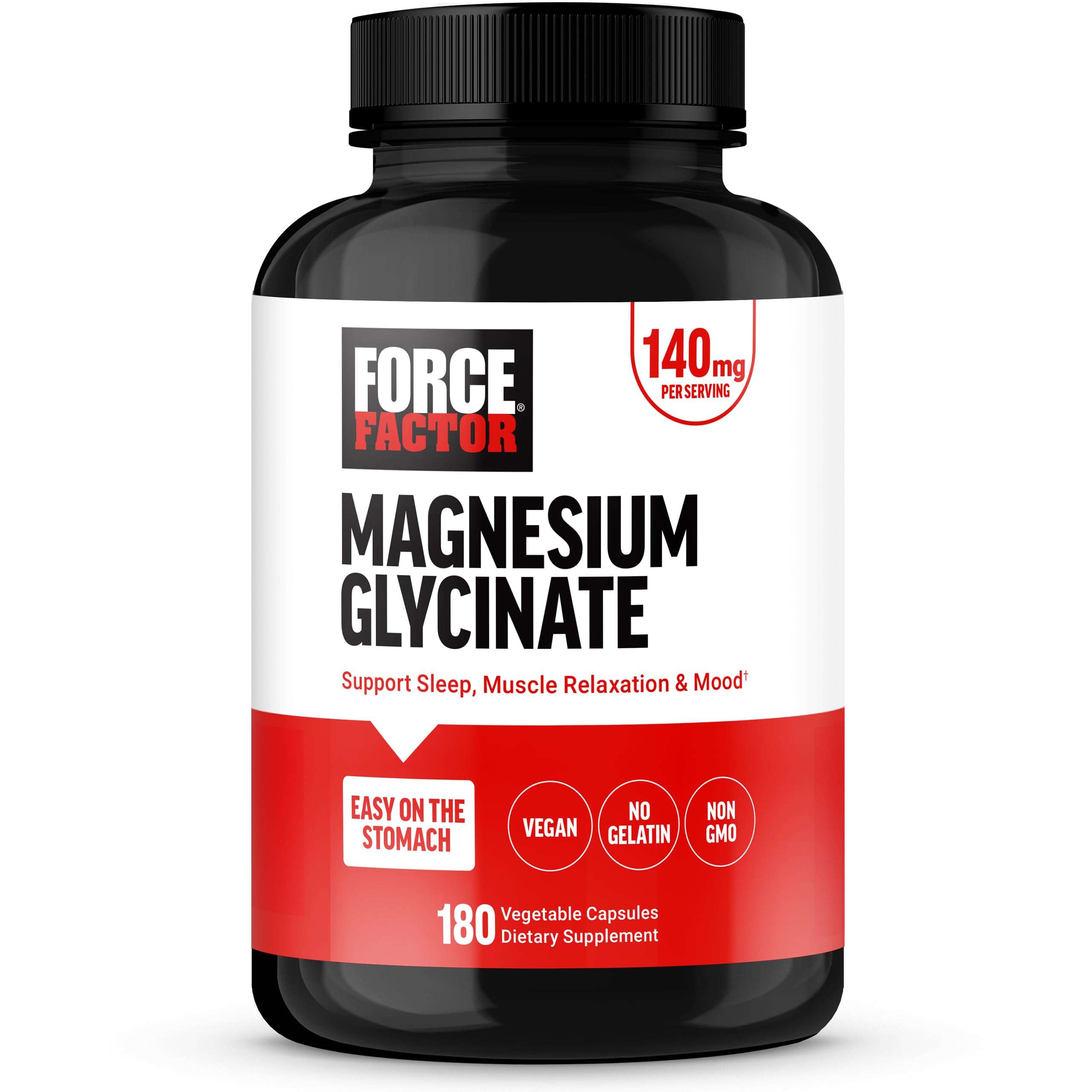 Suplemento De Magnesio Force Factor Glicinato De Magnesio 180 Cápsulas - Venta Internacional.