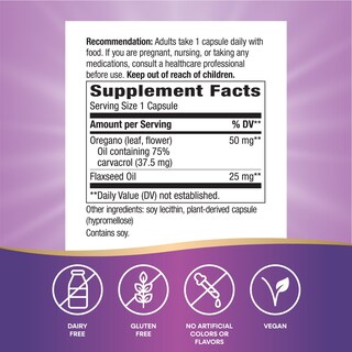 Foto 2 | Suplemento De Aceite De Orégano Nature's Way 60 Cápsulas Veganas - Venta Internacional.