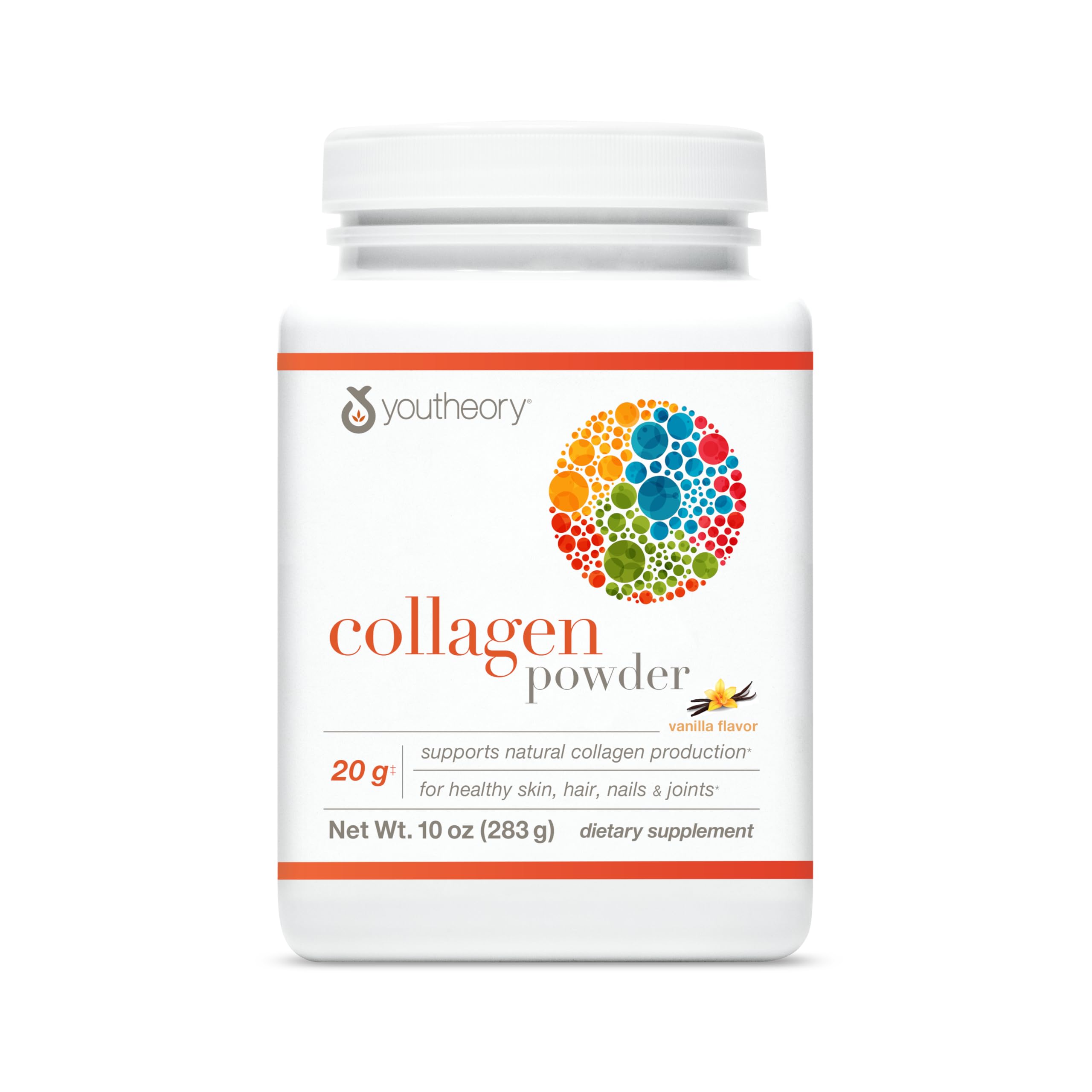 Suplemento De Colágeno En Polvo Youtheory Vanilla 300 Ml Con Vitamina C - Venta Internacional.