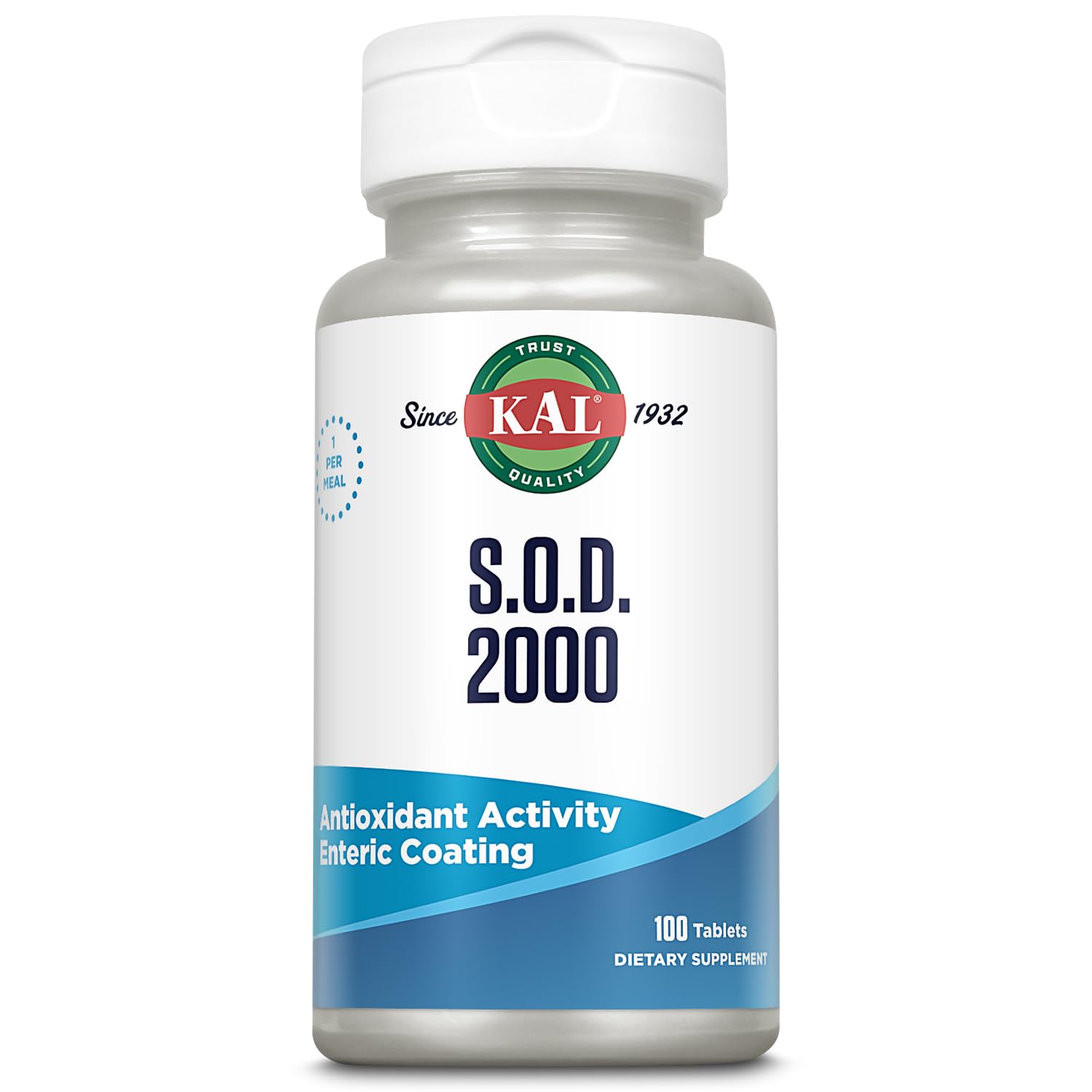 Suplemento Antioxidante Kal S.o.d. 2000, 100 Comprimidos - Venta Internacional.