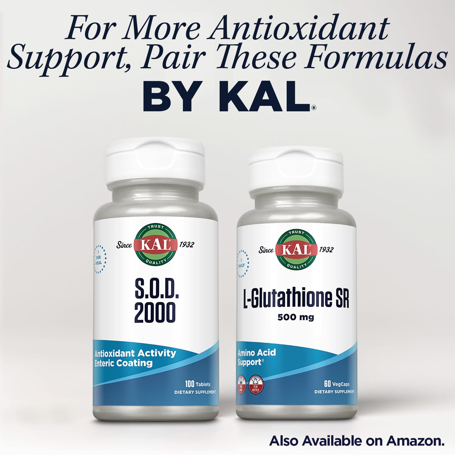 Foto 6 | Suplemento Antioxidante Kal S.o.d. 2000, 100 Comprimidos - Venta Internacional.