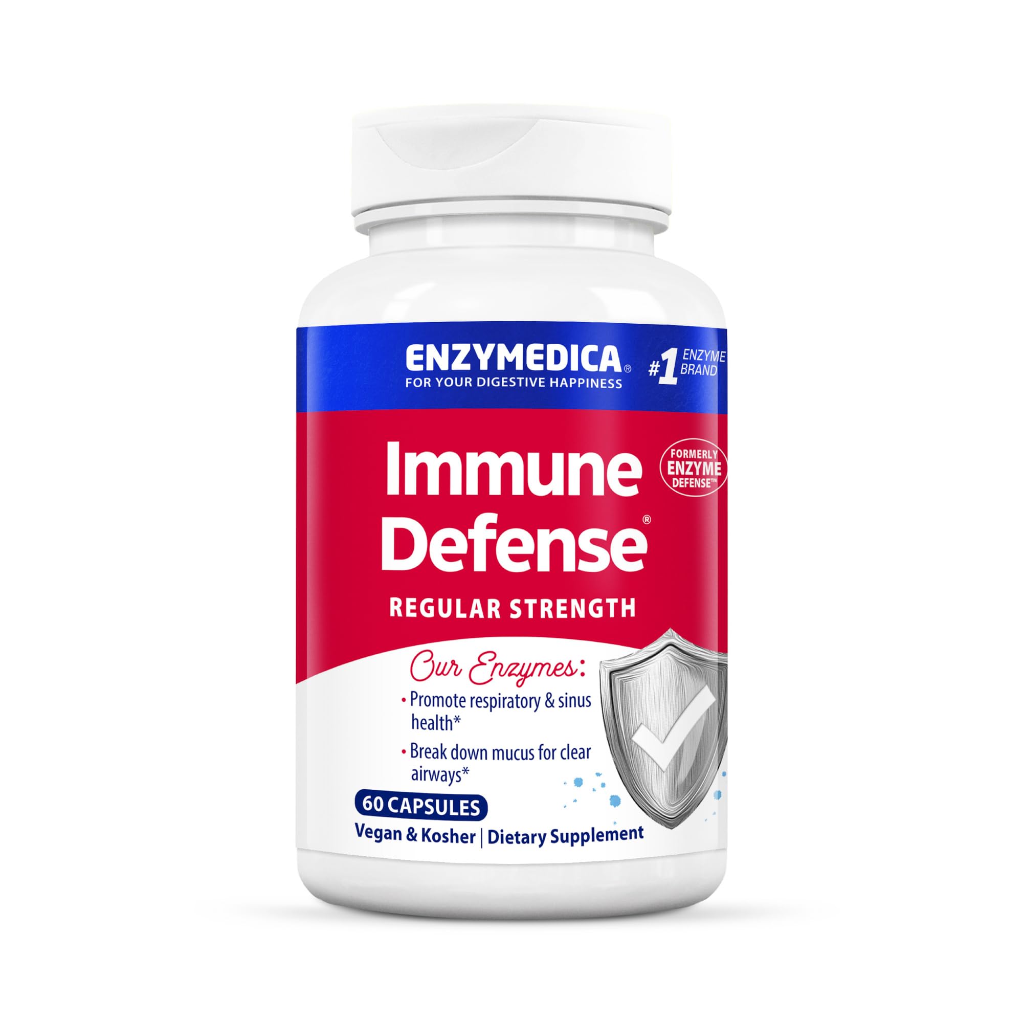 Suplemento Enzymedica Immune Defense Regular 60 Cápsulas - Venta Internacional.
