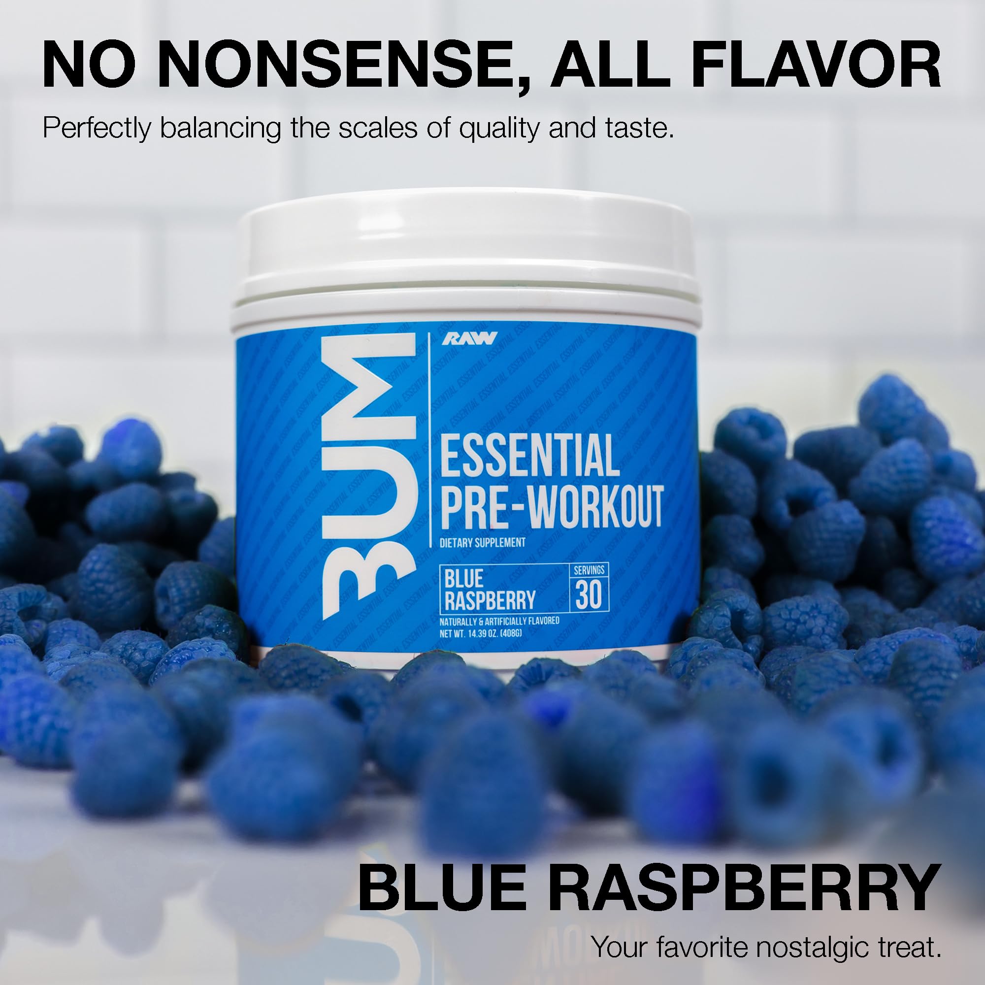 Foto 4 pulgar | Raw Nutrition Essential Pre Chris Bumstead Blue Raspberry Antes Del Entrenamiento - Venta Internacional.