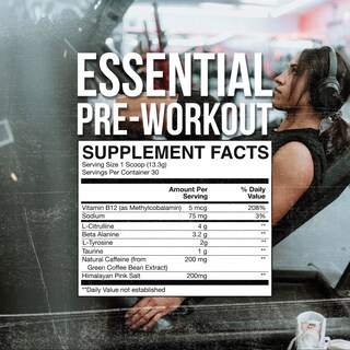 Foto 5 | Raw Nutrition Essential Pre Chris Bumstead Blue Raspberry Antes Del Entrenamiento - Venta Internacional.