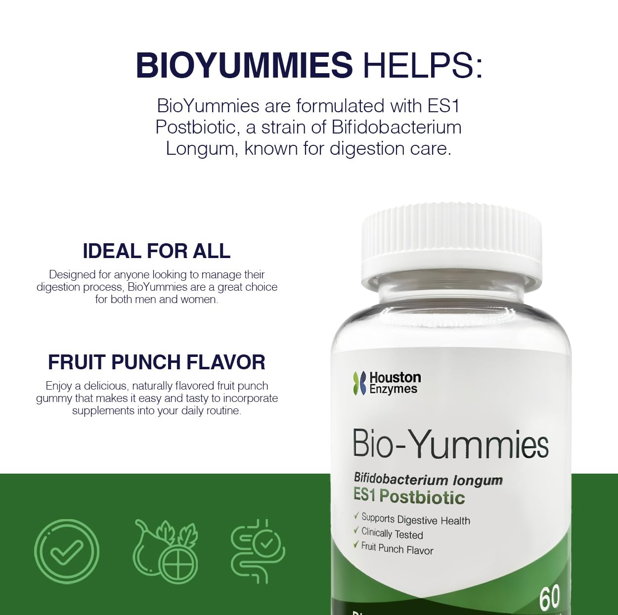 Foto 4 pulgar | Suplemento Para La Digestión En Gomitas Houston Enzymes Bioyummies - Venta Internacional.