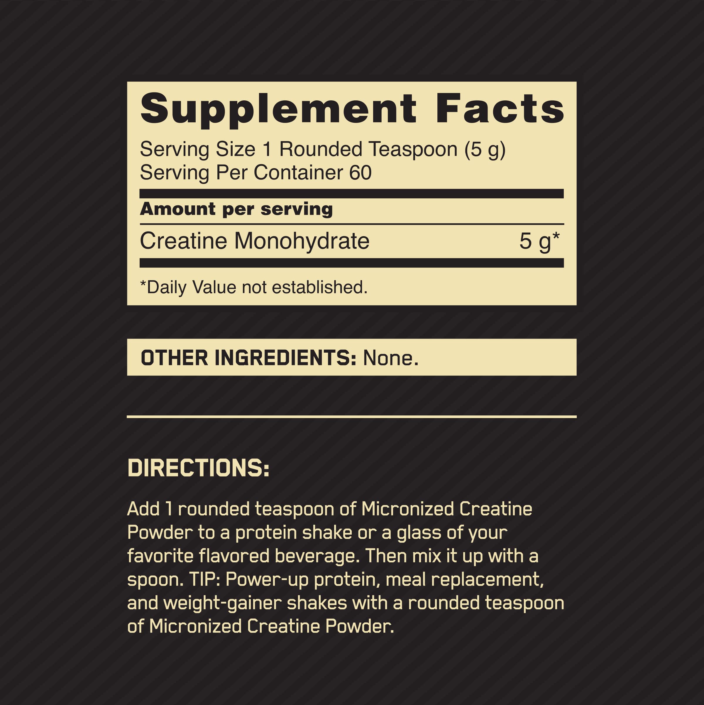 Foto 4 pulgar | Suplemento Monohidrato De Creatina Micronizada De Optimum Nutrition - Venta Internacional.