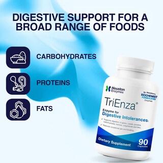 Foto 2 | Suplemento De Enzimas Digestivas Houston Enzymes Trienza 90 Cápsulas - Venta Internacional.