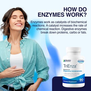 Foto 4 | Suplemento De Enzimas Digestivas Houston Enzymes Trienza 90 Cápsulas - Venta Internacional.