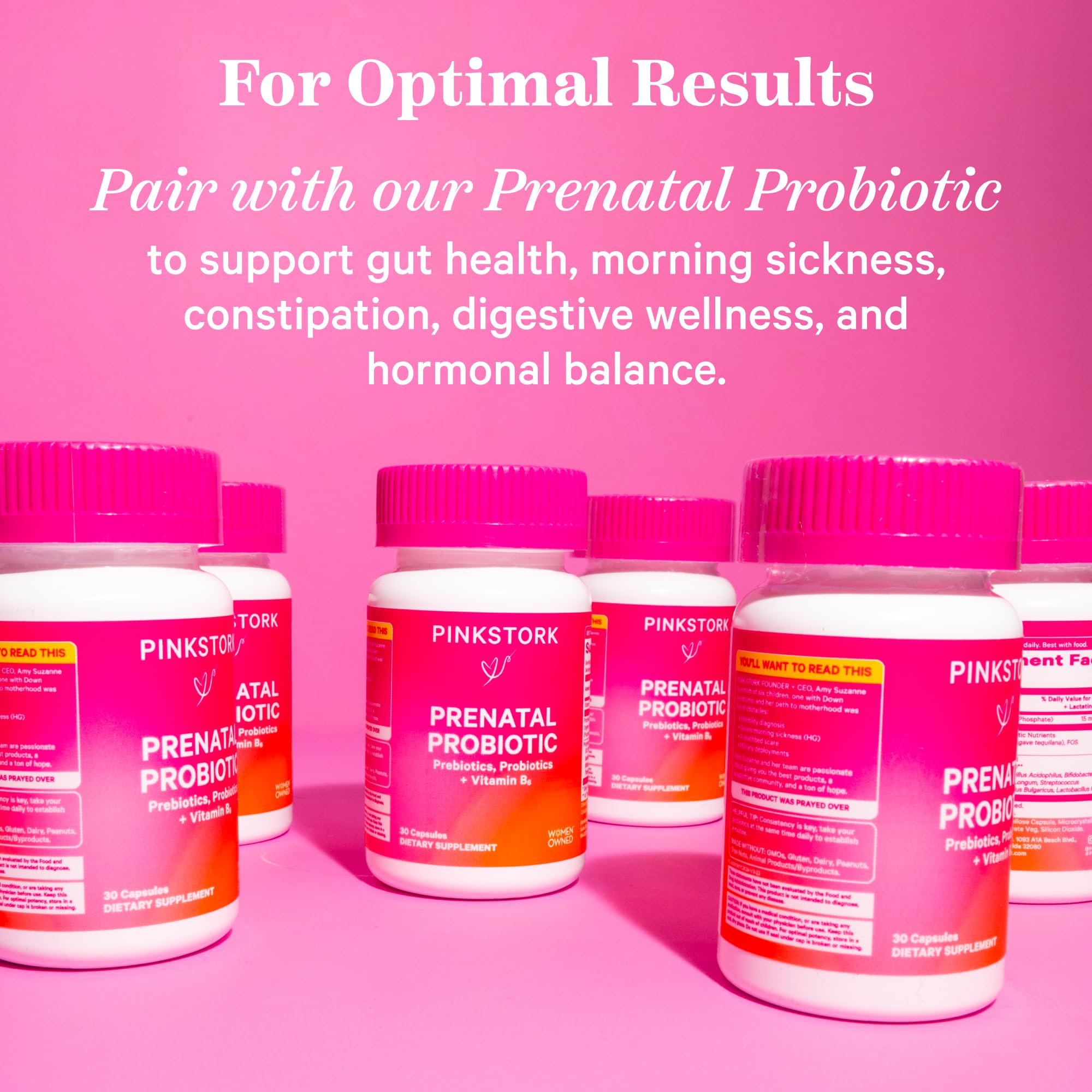 Foto 7 pulgar | Vitaminas Prenatales Pink Stork Total Con Dha, Folato Y Hierro 180 Cápsulas - Venta Internacional.