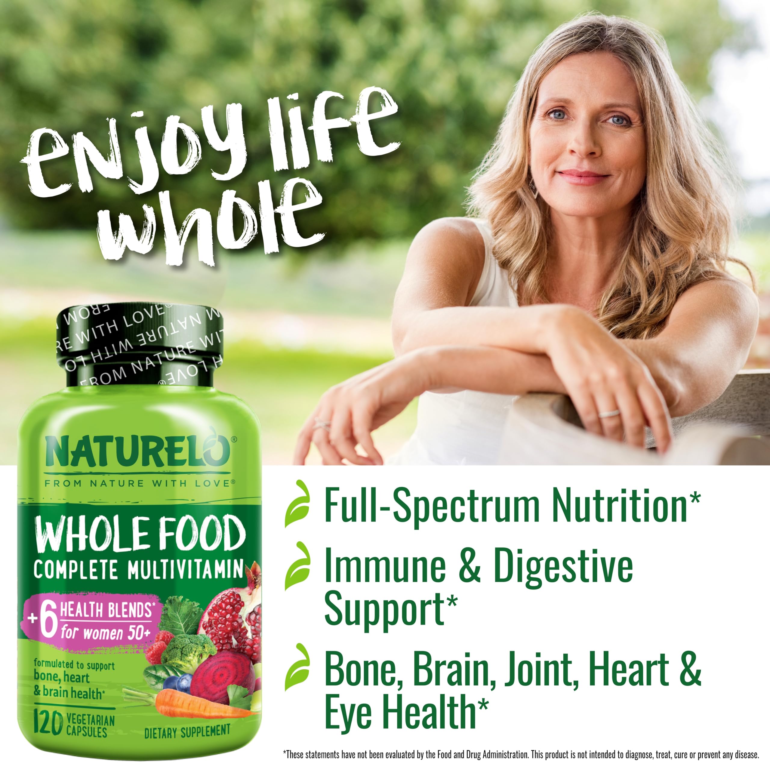 Foto 7 pulgar | Suplemento Multivitamínico Naturelo Whole Food Para Mujeres, 50 O Más De 120 Cápsulas - Venta Internacional.