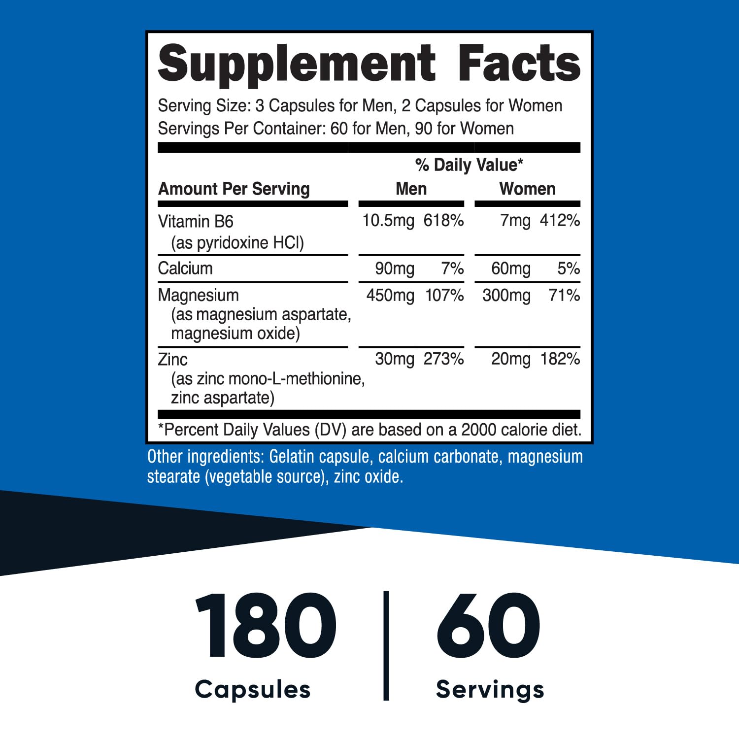 Foto 3 pulgar | Suplemento Nutricost Zma 180 Cápsulas Sin Ogm Y Sin Gluten - Venta Internacional.