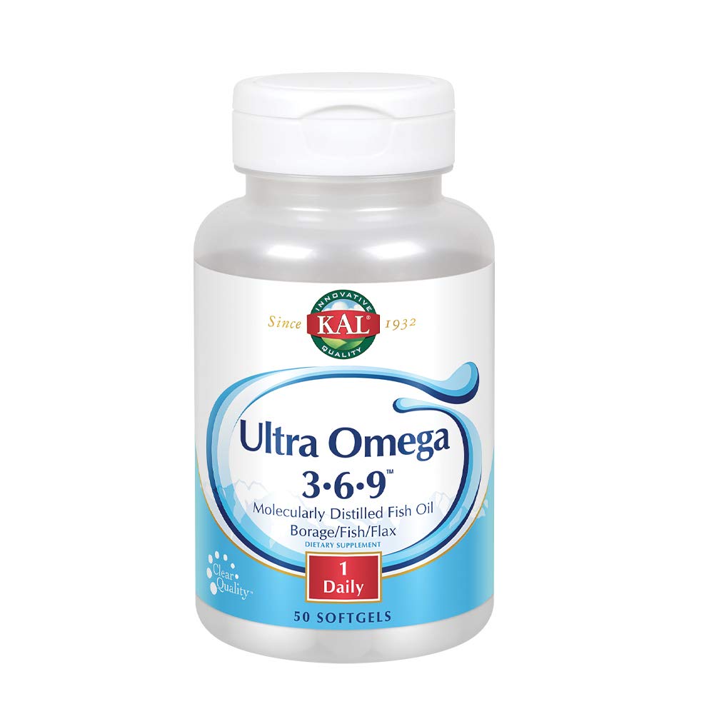 Suplemento Kal Ultra Omega 3-6-9 Cápsulas Blandas 1200 Mg 50 Unidades - Venta Internacional.