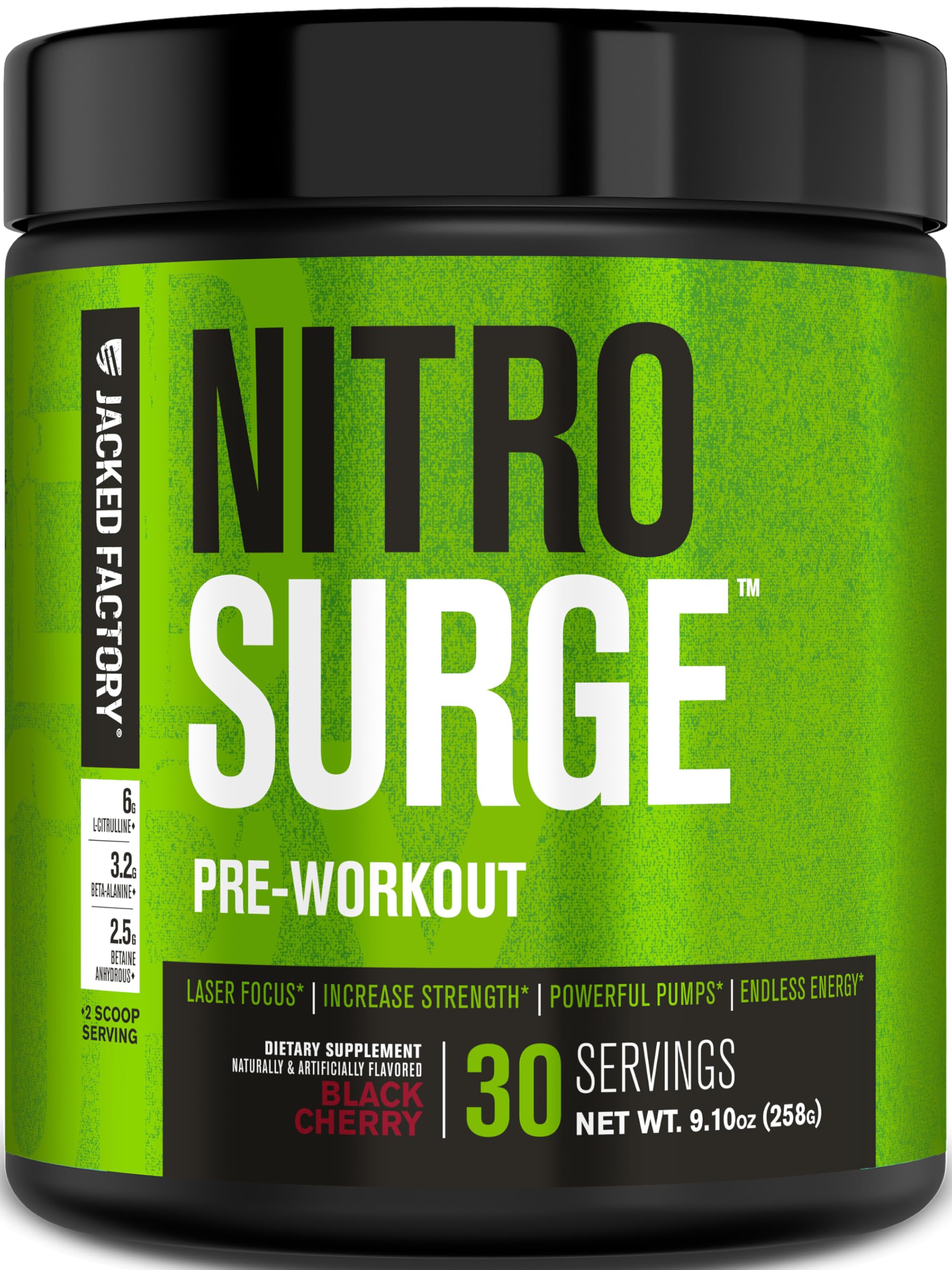 Suplemento Previo Al Entrenamiento Jacked Factory Nitrosurge Black Cherry - Venta Internacional.