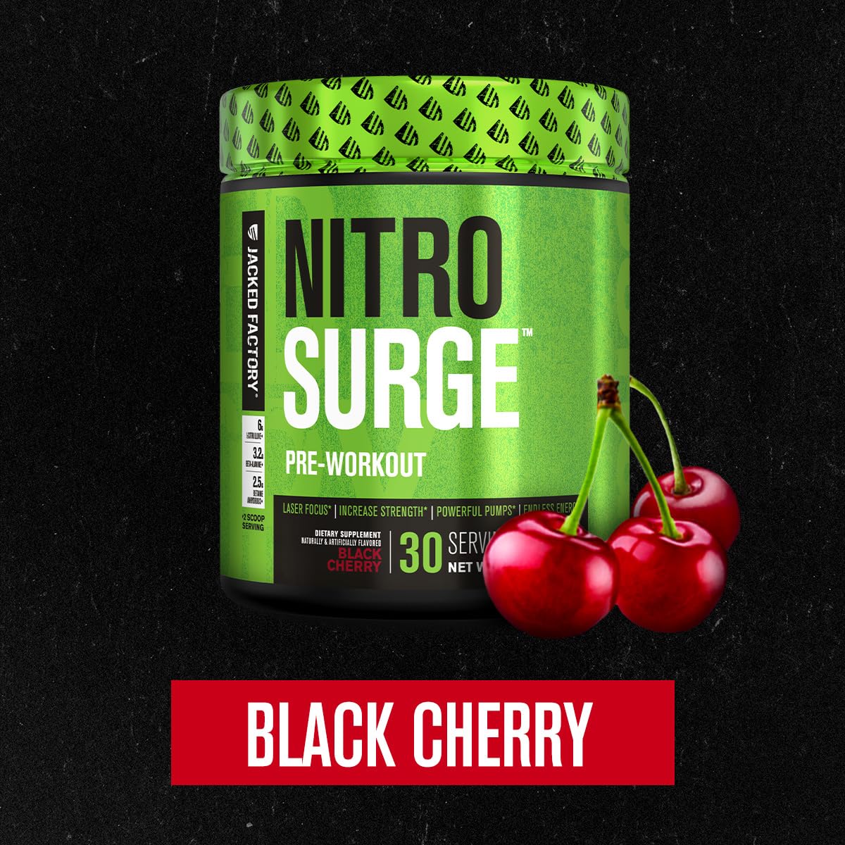 Foto 3 pulgar | Suplemento Previo Al Entrenamiento Jacked Factory Nitrosurge Black Cherry - Venta Internacional.