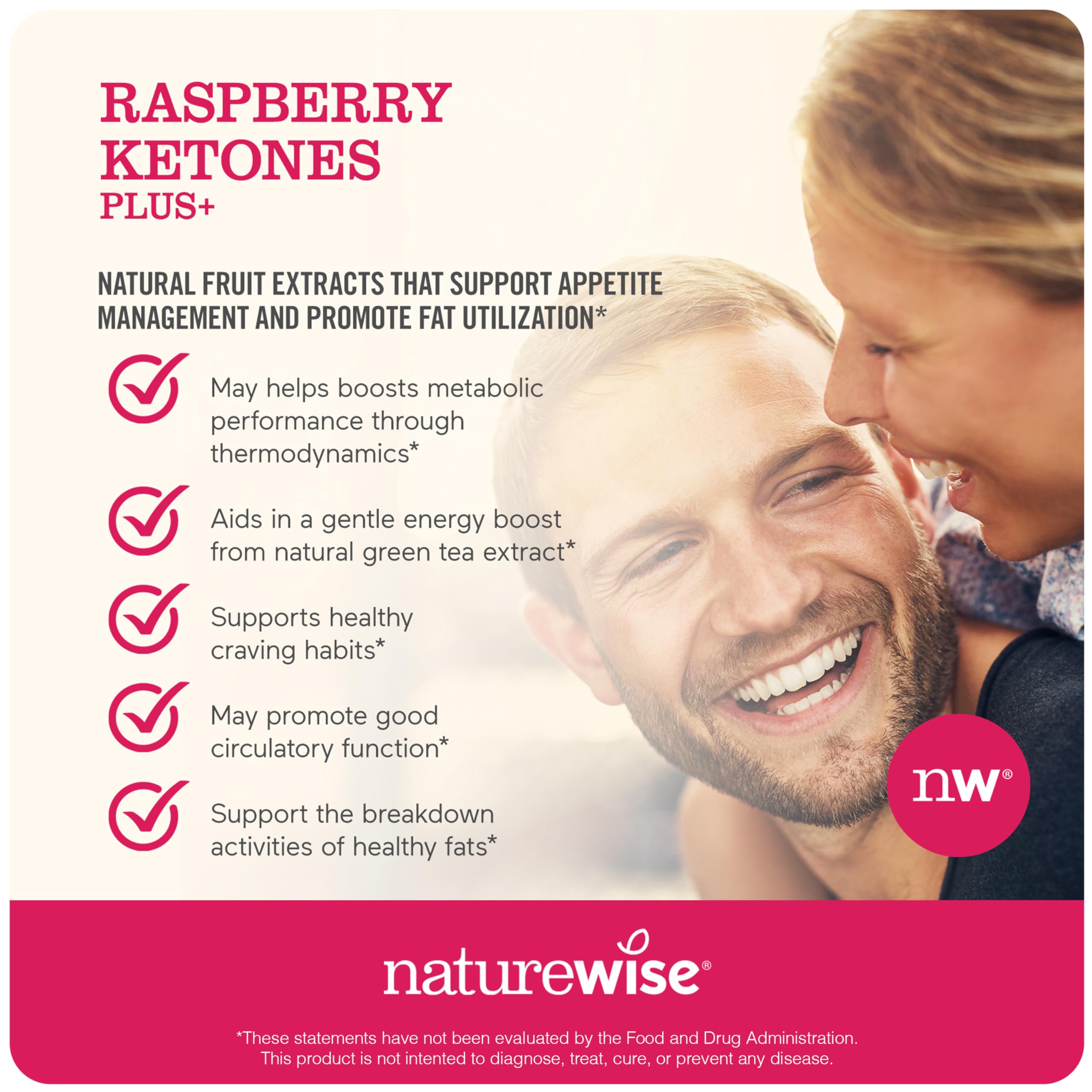 Foto 4 | Suplemento Naturewise Raspberry Ketones Plus 120 Cápsulas - Venta Internacional.