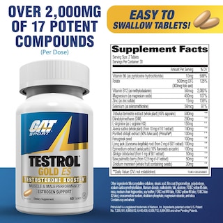 Foto 2 | Suplemento Gat Sport Testrol Gold Es 60 Comprimidos - Venta Internacional.