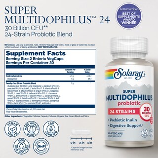 Foto 3 | Suplemento Probiótico Solaray Super Multidophilus De 24 Cepas - Venta Internacional.