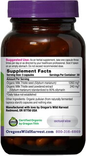 Foto 2 | Suplemento Oregon Wild Harvest Milk Thistle 90 Tabletas - Venta Internacional.
