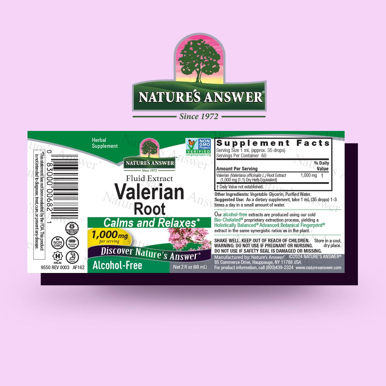 Foto 3 pulgar | Suplemento De Extracto De Raíz De Valeriana De 60 Ml De Nature's Answer - Venta Internacional.