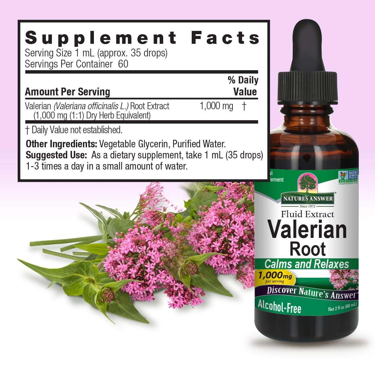 Foto 4 pulgar | Suplemento De Extracto De Raíz De Valeriana De 60 Ml De Nature's Answer - Venta Internacional.