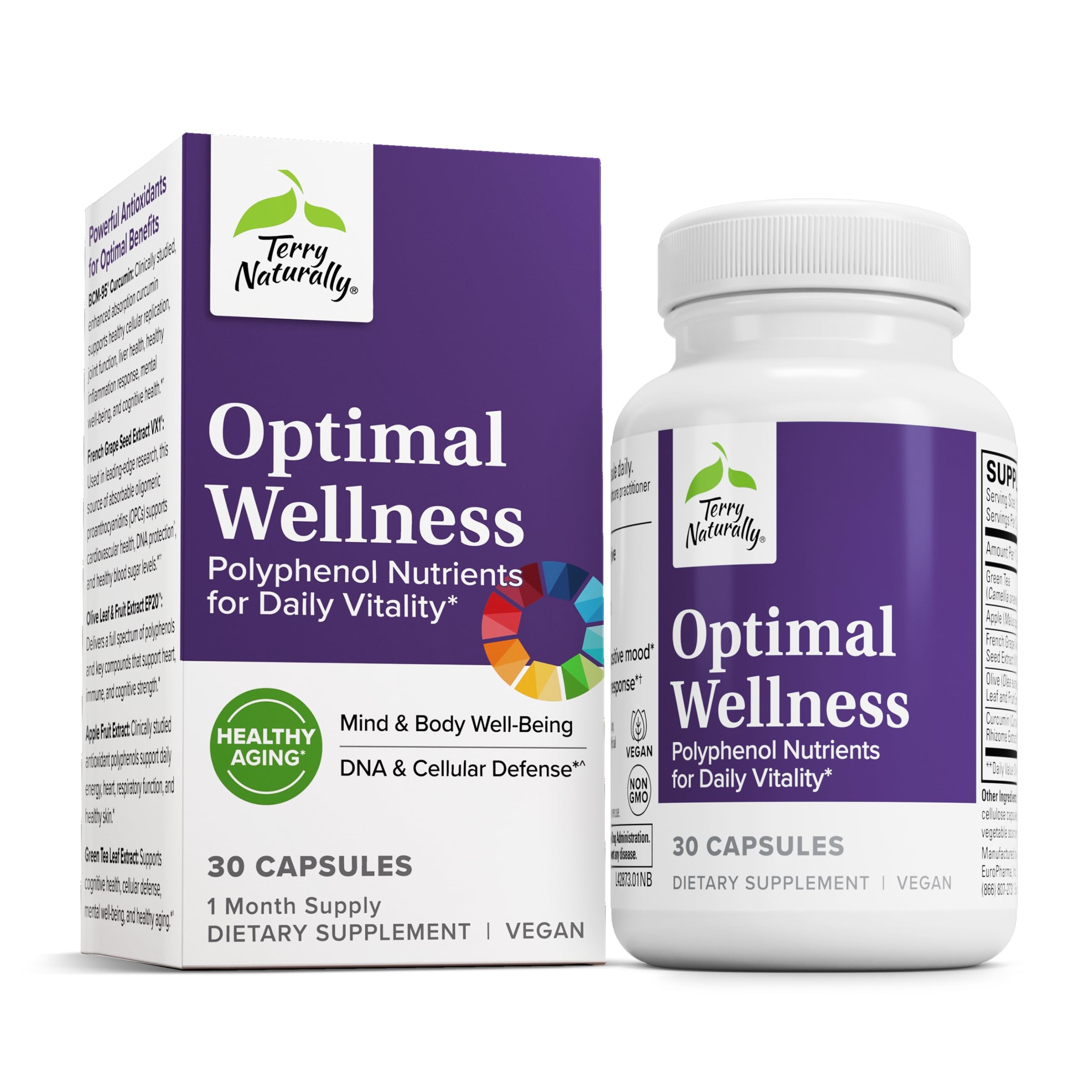 Foto 2 pulgar | Suplemento Terry Naturally Optimal Wellness 30 Cápsulas - Venta Internacional.