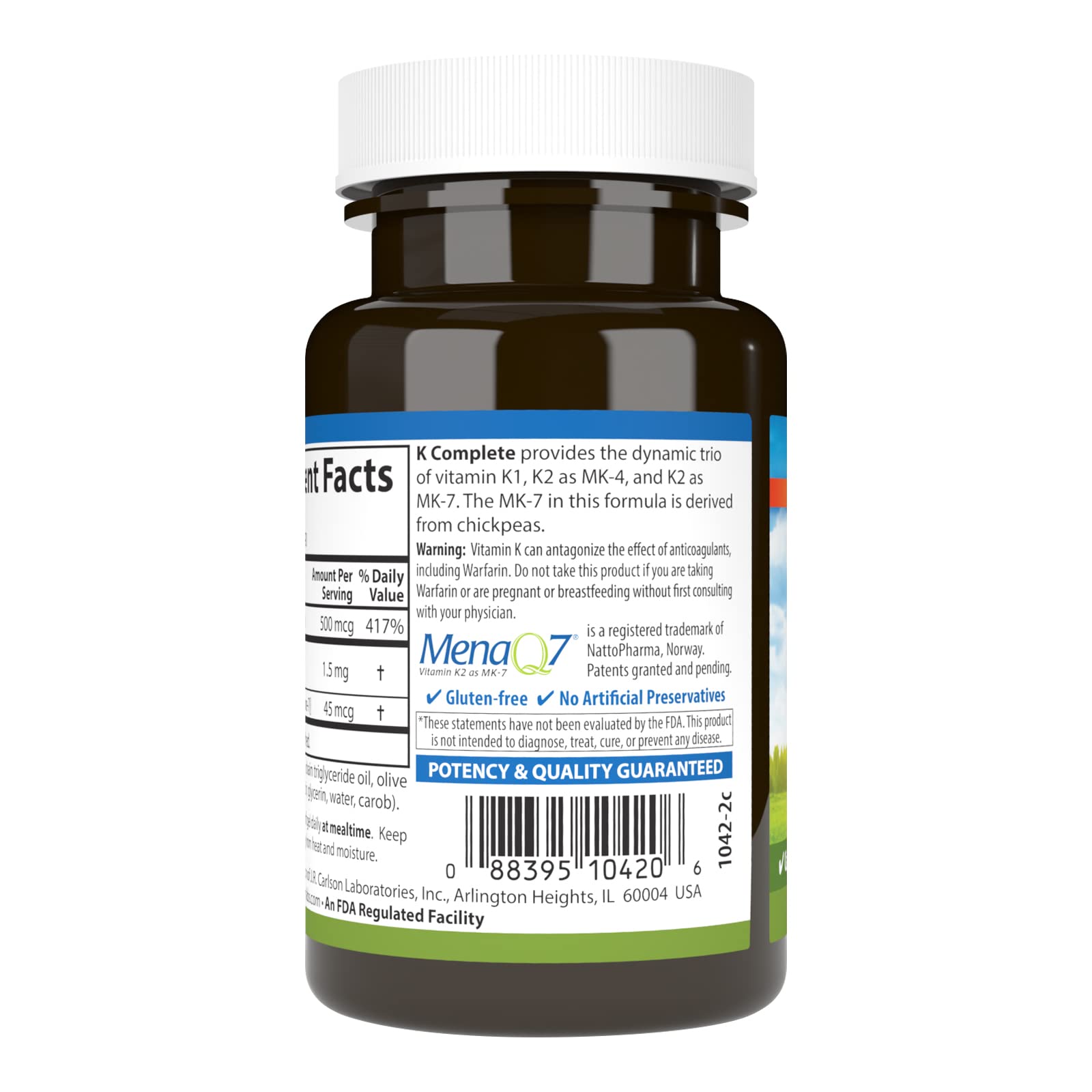Foto 4 pulgar | Suplemento Carlson Labs K Complete Softgels, 90 Unidades - Venta Internacional.