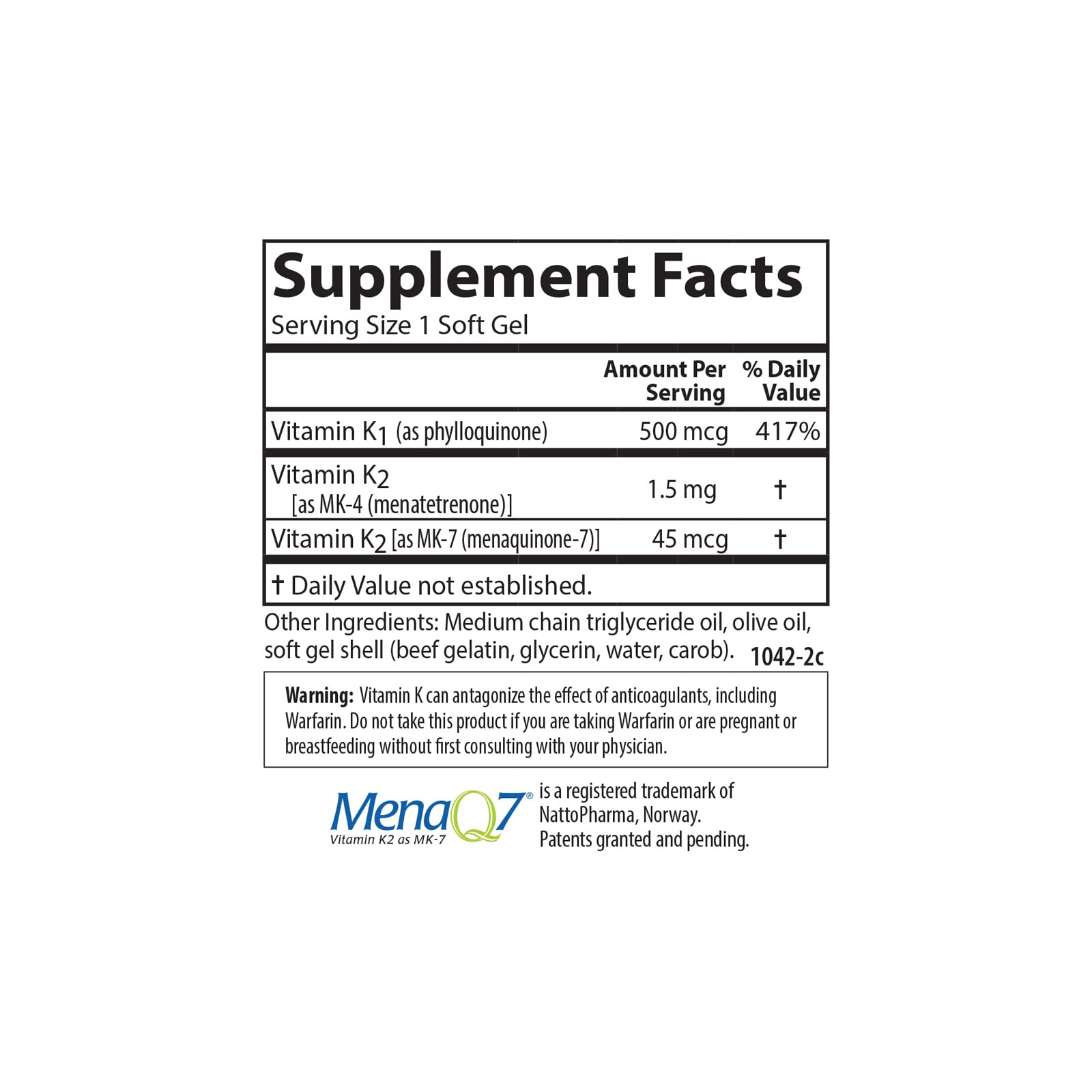 Foto 5 pulgar | Suplemento Carlson Labs K Complete Softgels, 90 Unidades - Venta Internacional.