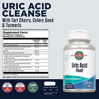 Foto 3 | Suplemento Kal Uric Acid Flush Joint Health, 60 Cápsulas Vegetarianas - Venta Internacional.