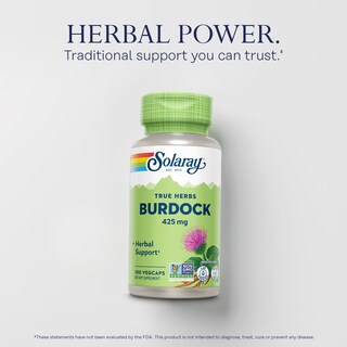 Foto 3 | Suplemento Solaray: Raíz De Bardana, 425 Mg, 100 Cápsulas Vegetales - Venta Internacional.