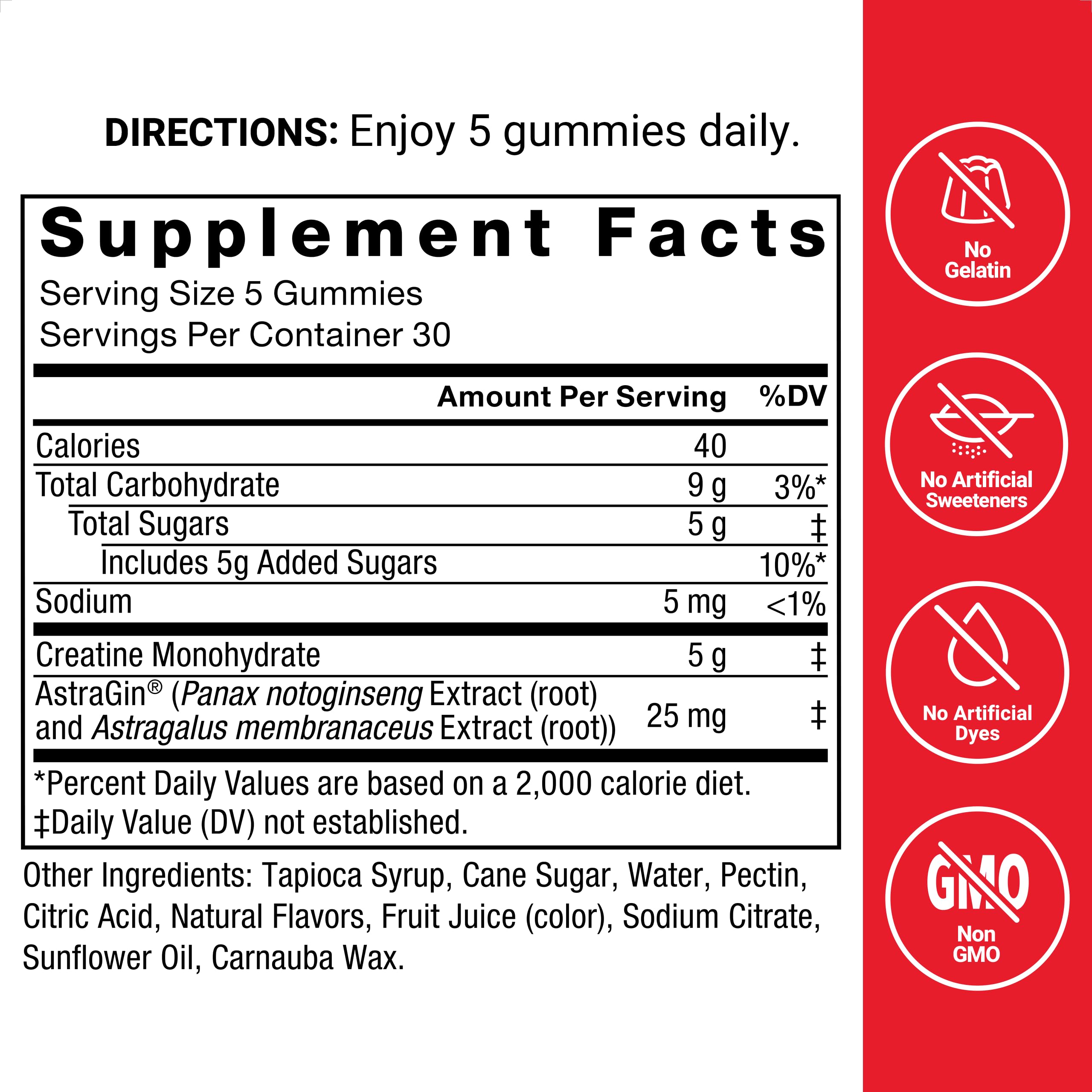 Foto 6 pulgar | Creatina Gummies Force Factor, Dosis De 5 G Estudiadas Clínicamente - Venta Internacional.
