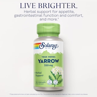 Foto 3 | Suplemento Solaray Yarrow 320 Mg Whole Aerial 100 Cápsulas Vegetarianas - Venta Internacional.