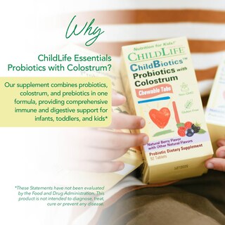 Foto 3 | Suplemento Childlife Essentials Childbiotics Con Calostro 92 Comprimidos - Venta Internacional.