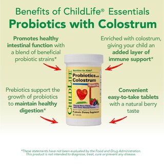Foto 5 | Suplemento Childlife Essentials Childbiotics Con Calostro 92 Comprimidos - Venta Internacional.