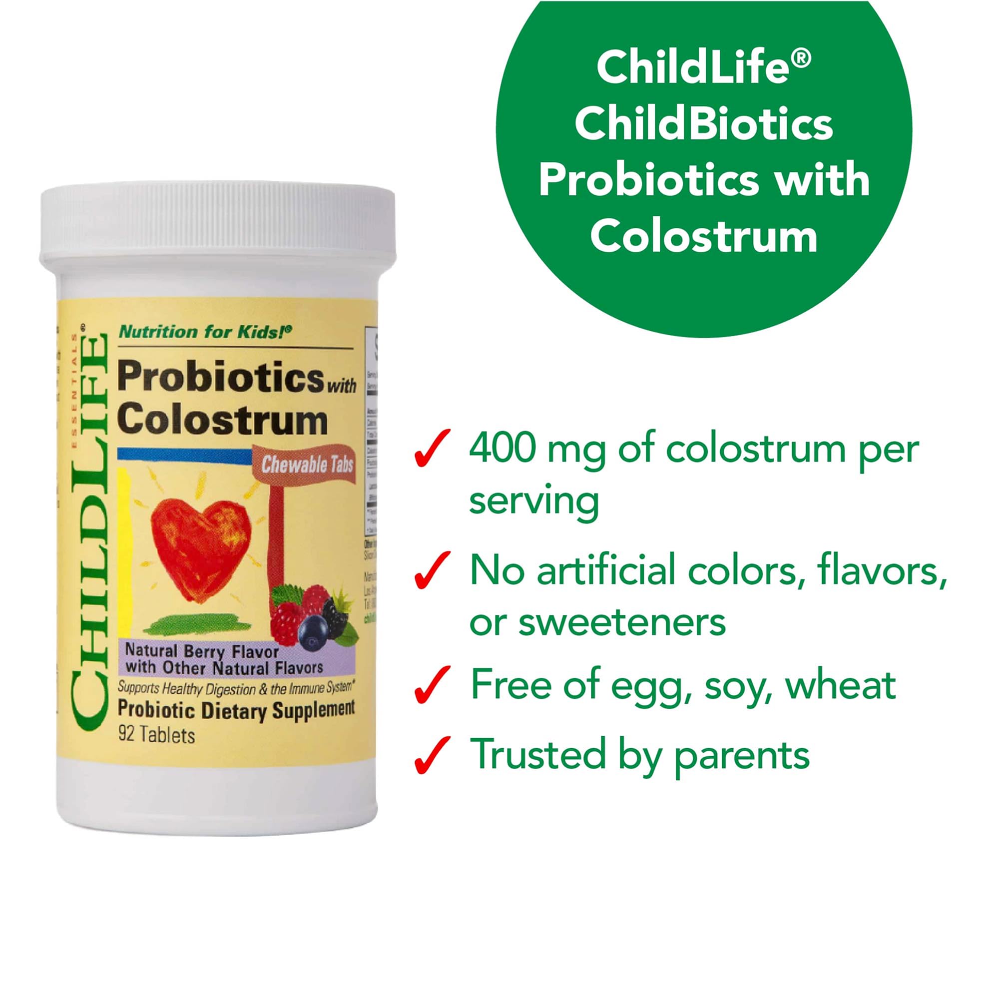 Foto 7 pulgar | Suplemento Childlife Essentials Childbiotics Con Calostro 92 Comprimidos - Venta Internacional.